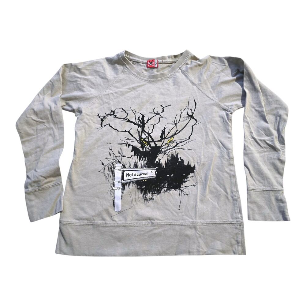 No Added Sugar Not Scared Blvd Halloween long sleeve shirt boy sz 7-8 years